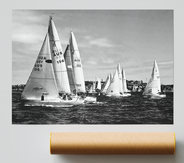 Sailboat Dream B N W Poster