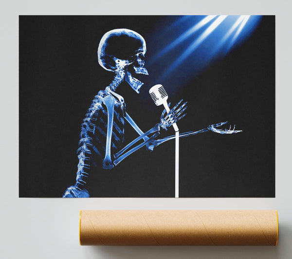 Skeleton Singer Poster