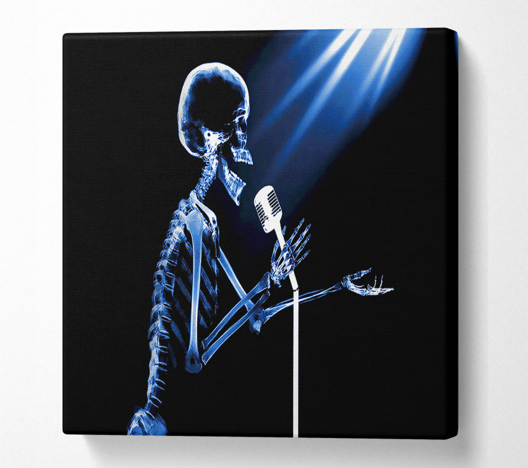  A Canvas Print of Skeleton Singer Canvas Wall Art