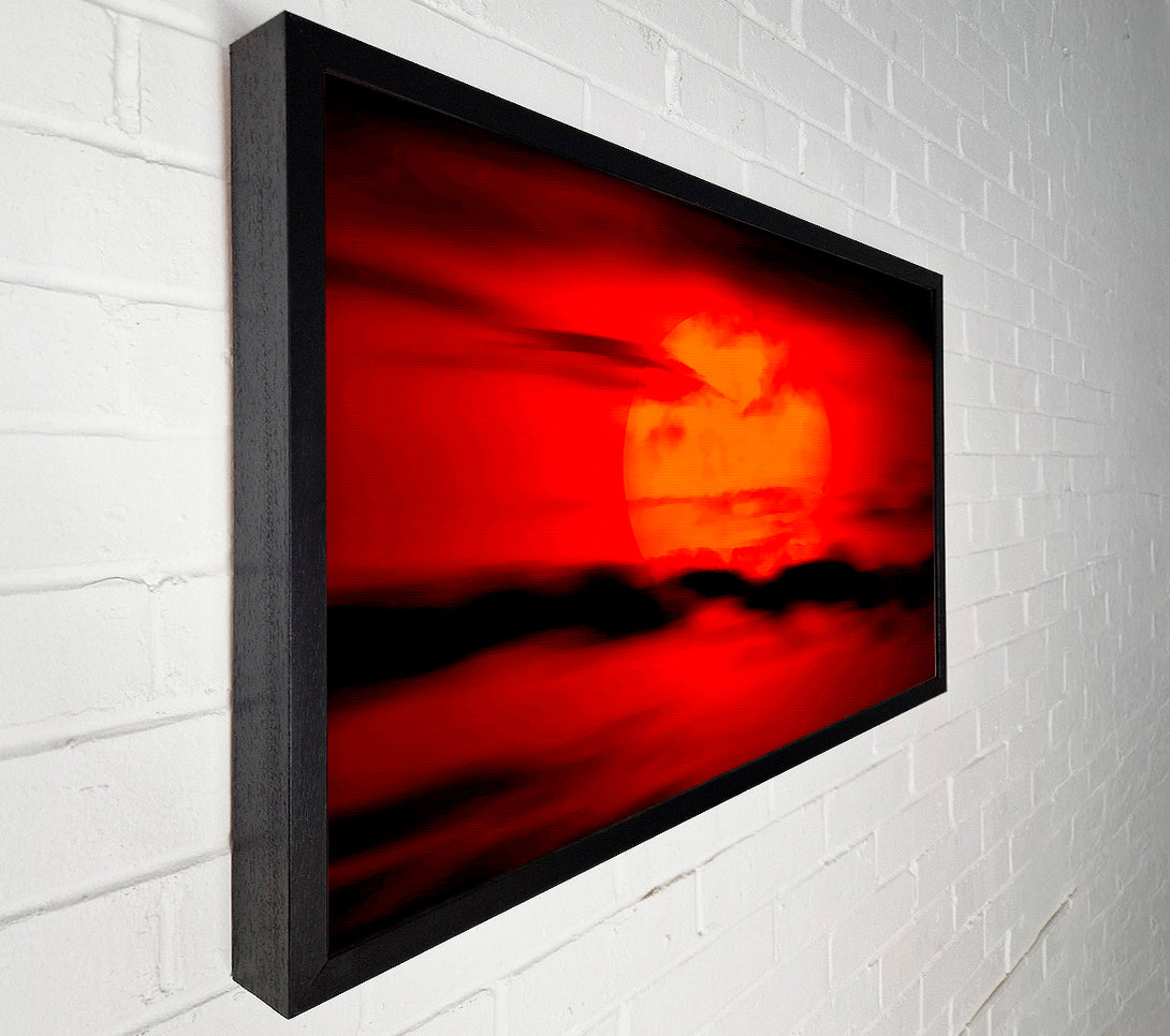  A Canvas Print of Red Sun Clouds Canvas Art