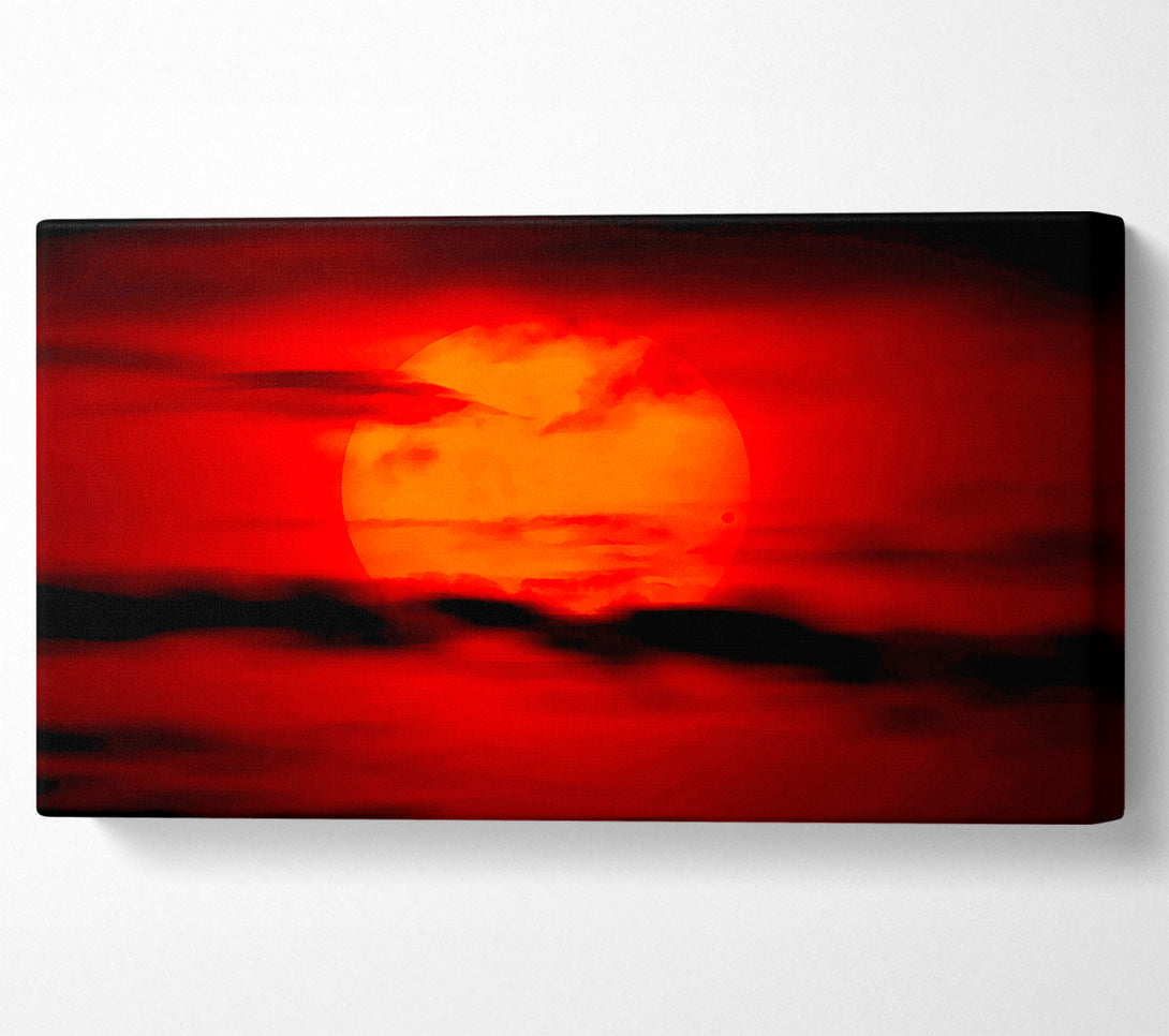  A Canvas Print of Red Sun Clouds Canvas Art