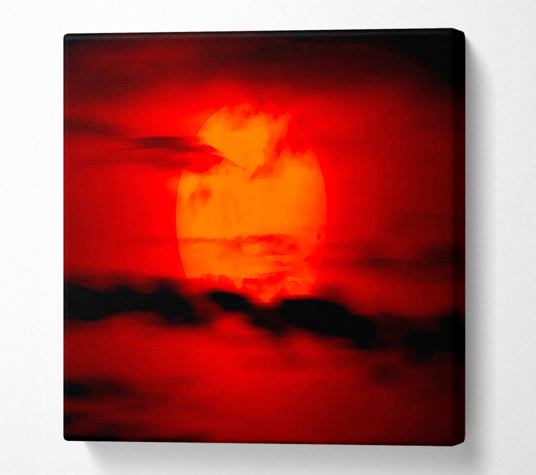  A Canvas Print of Red Sun Clouds Canvas Art