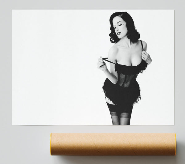 Ditta Von Teese B N W Print