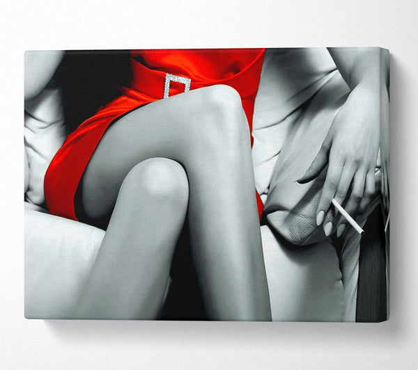  A Canvas Print of Red Dress Canvas Print