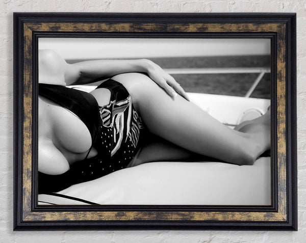 Nudes Canvas Boat Ride Framed Print