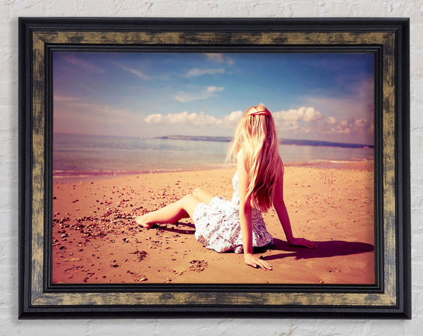 Beach Girl Framed Print