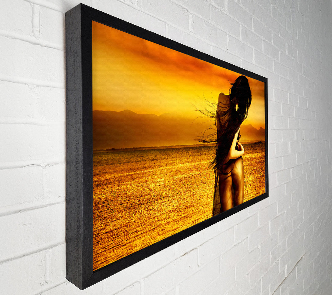  A Canvas Print of Goddess Of The Ocean Orange Canvas Print