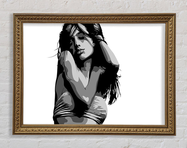 Female Beauty B n W Framed Print