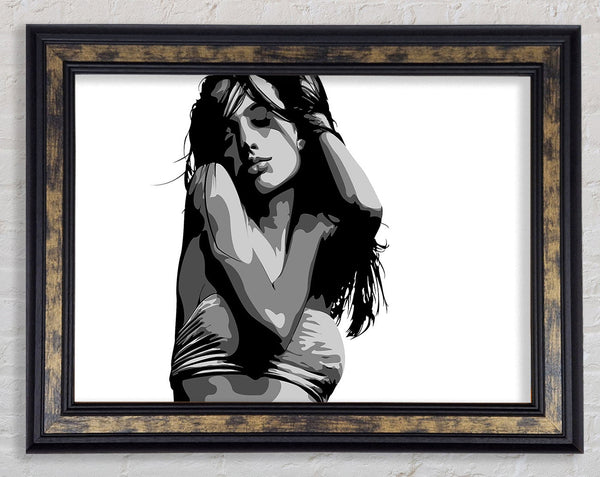 Female Beauty B n W Framed Print