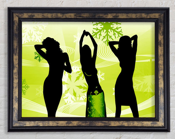 Womanly Shape Lime Framed Print