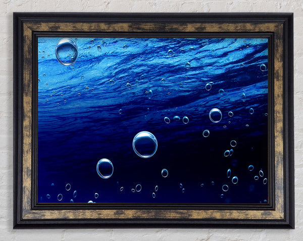 Underwater Bubbles Framed Print