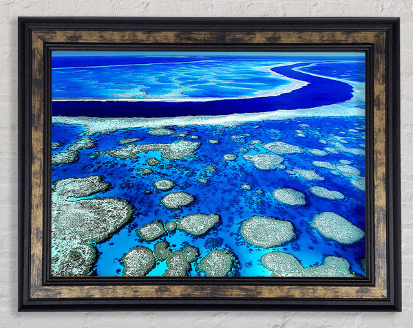 The Flow Of The Ocean Islands Framed Print