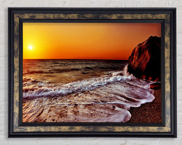 Swell Of The Ocean Sun Framed Print