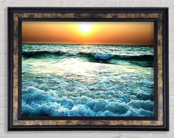 Sunset Near Sea Framed Print