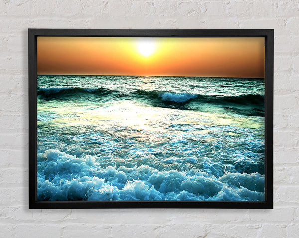 Sunset Near Sea Framed Print