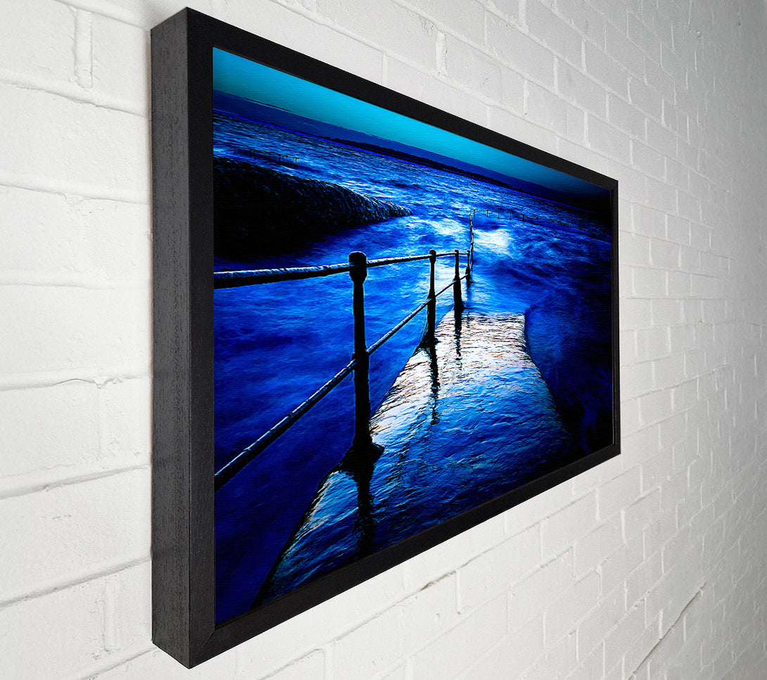  A Canvas Print of Stunning Blue Ocean Walkway Canvas Print