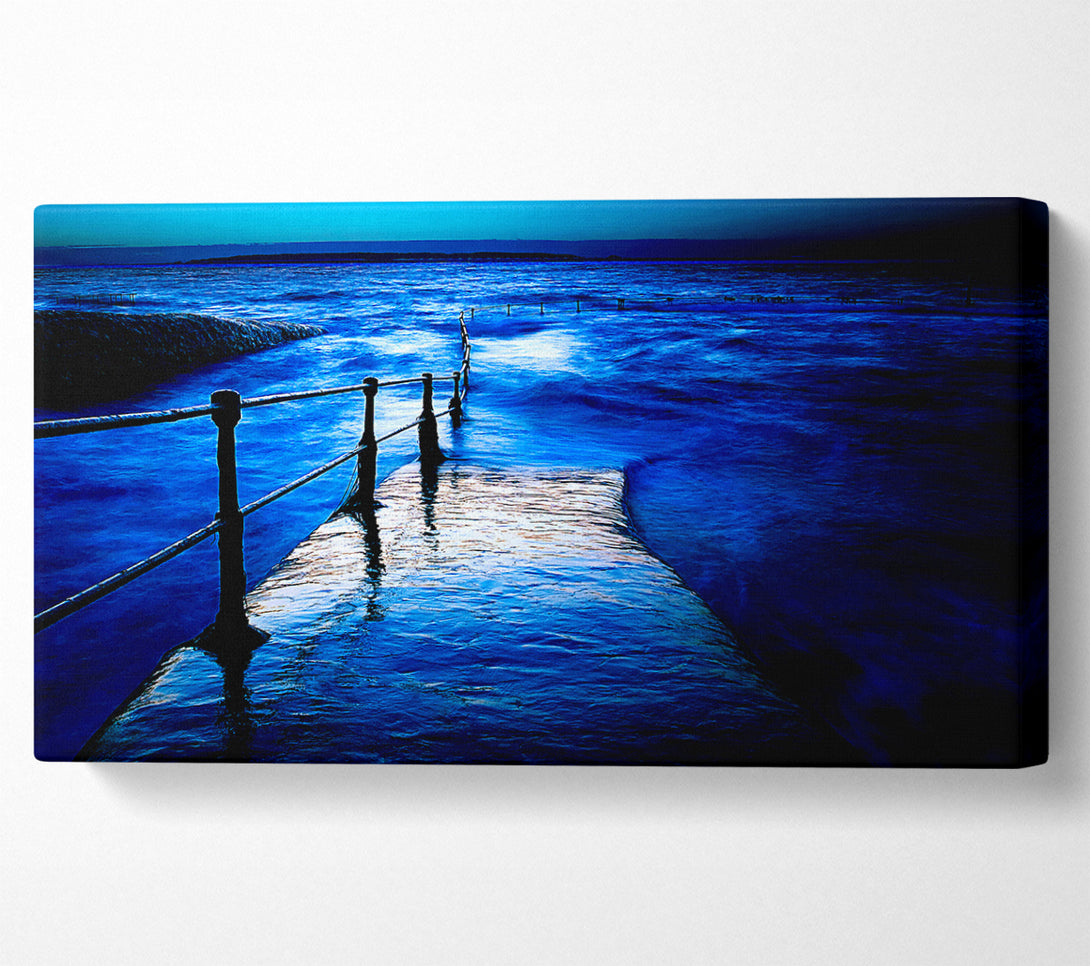  A Canvas Print of Stunning Blue Ocean Walkway Canvas Print