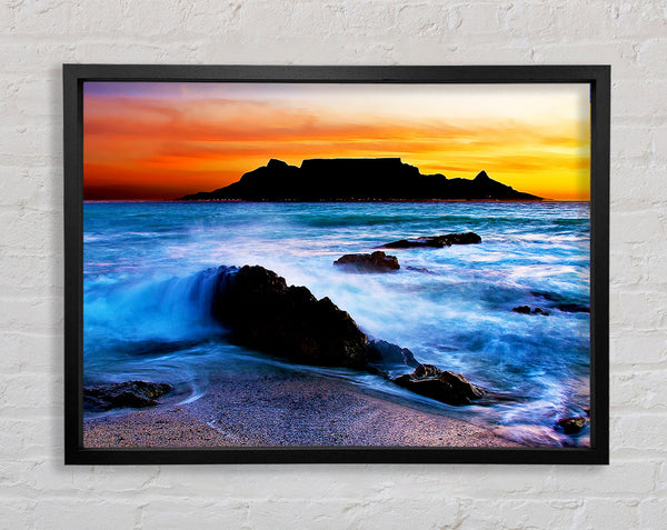 Spray Of The Ocean Waves Framed Print