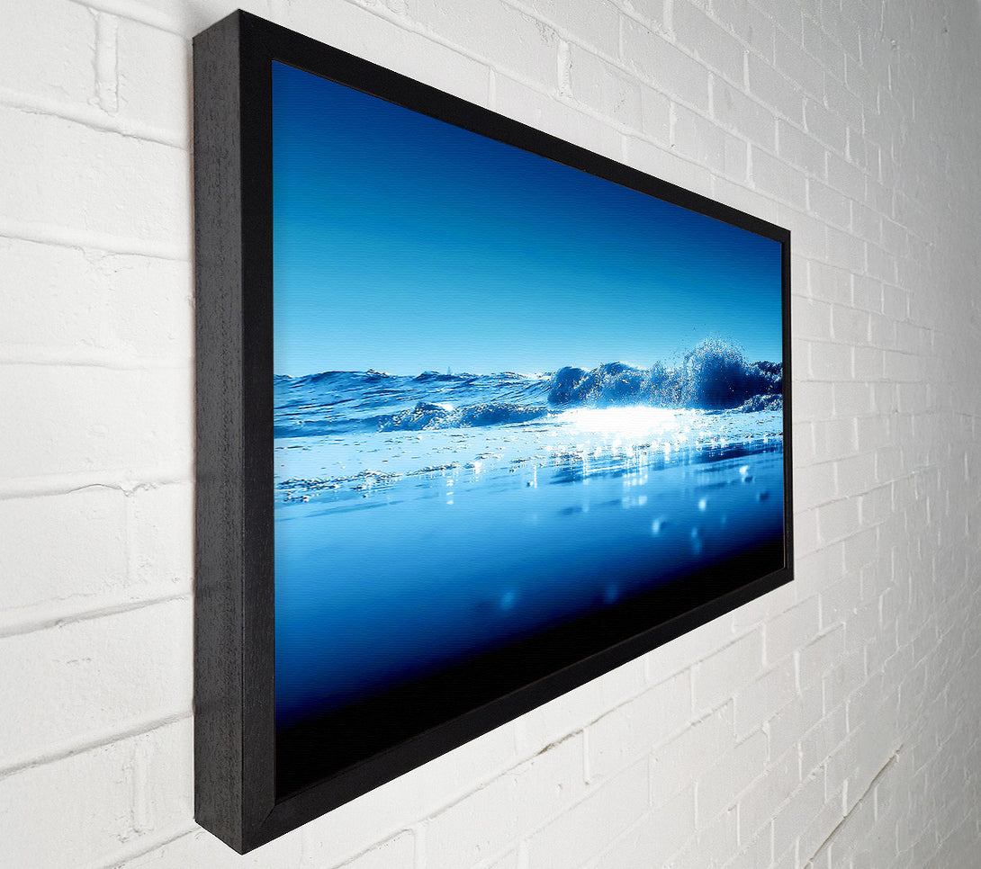  A Canvas Print of Sparkling Blue Ocean Wave Canvas Print