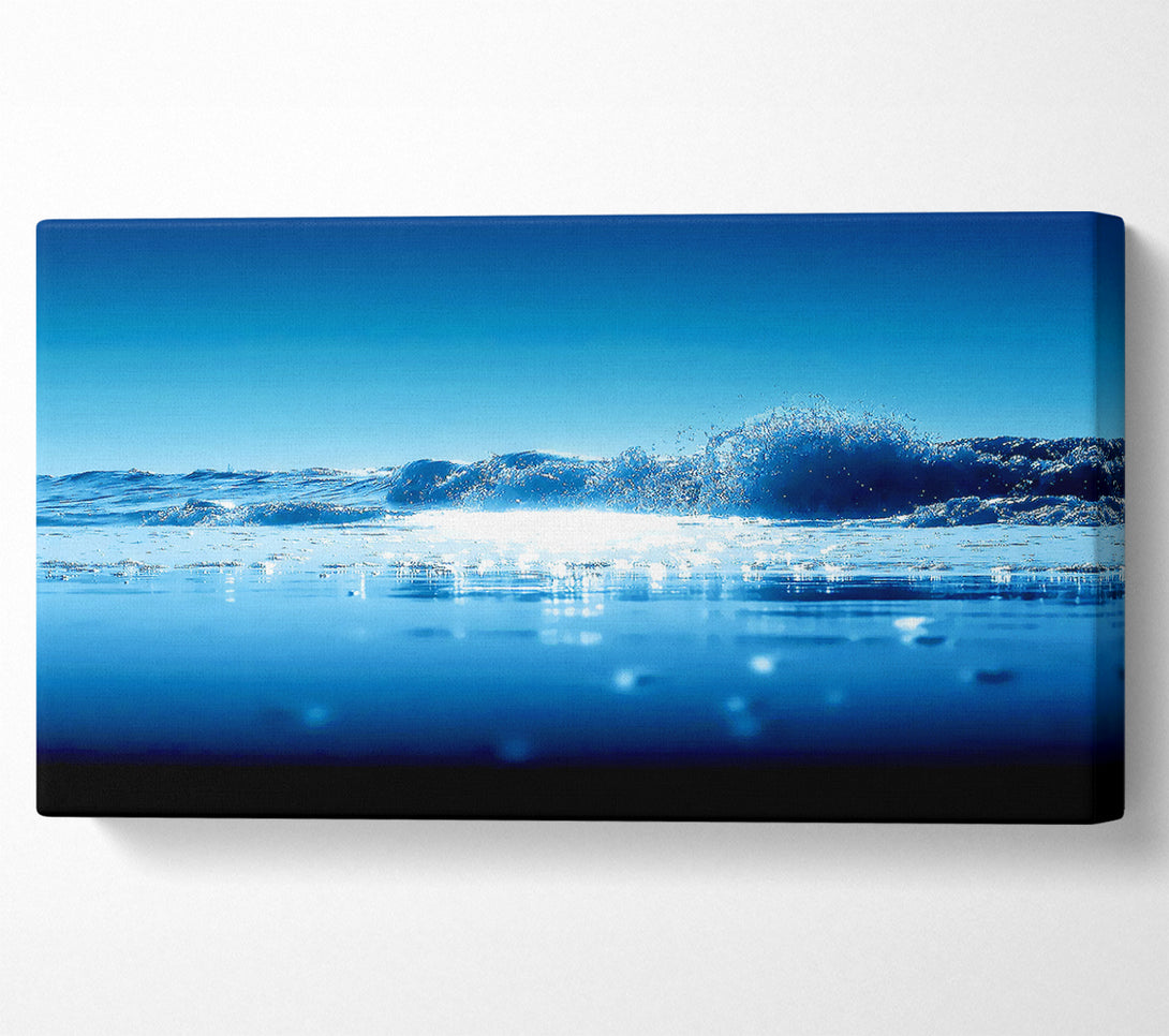  A Canvas Print of Sparkling Blue Ocean Wave Canvas Print