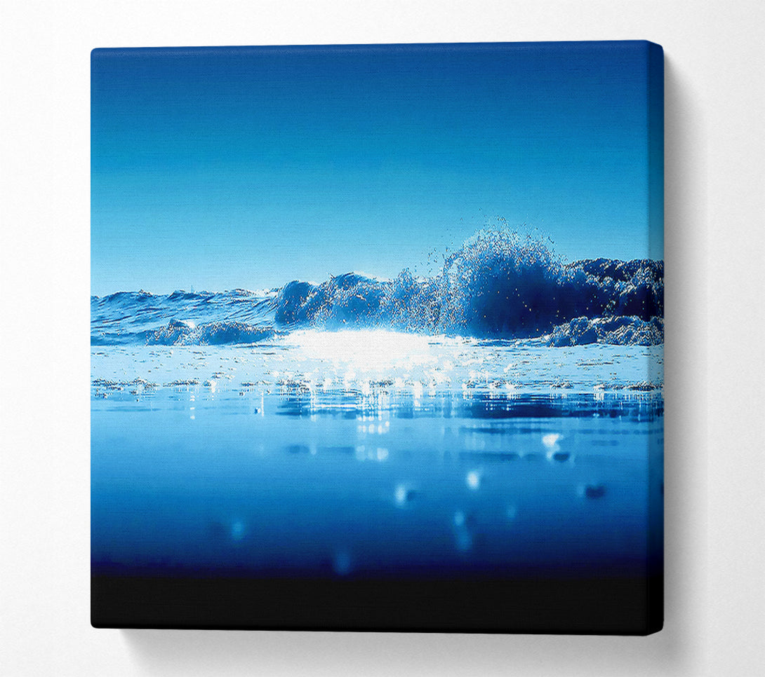  A Canvas Print of Sparkling Blue Ocean Wave Canvas Print