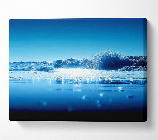  A Canvas Print of Sparkling Blue Ocean Wave Canvas Print
