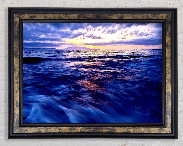 Skyline Of The Blue Ocean Framed Print