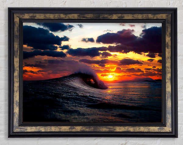 Sky And Wave Framed Print