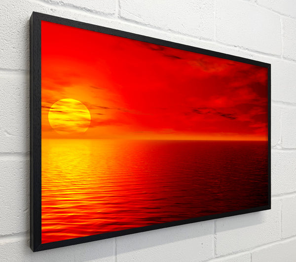 Orange Sunlit Ocean