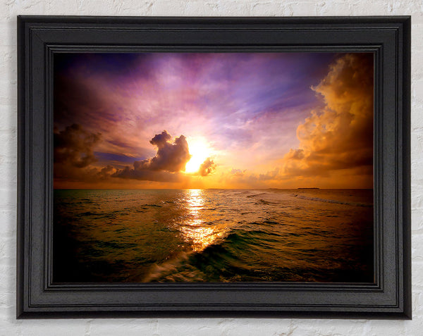 Maldivian Sunset Framed Print