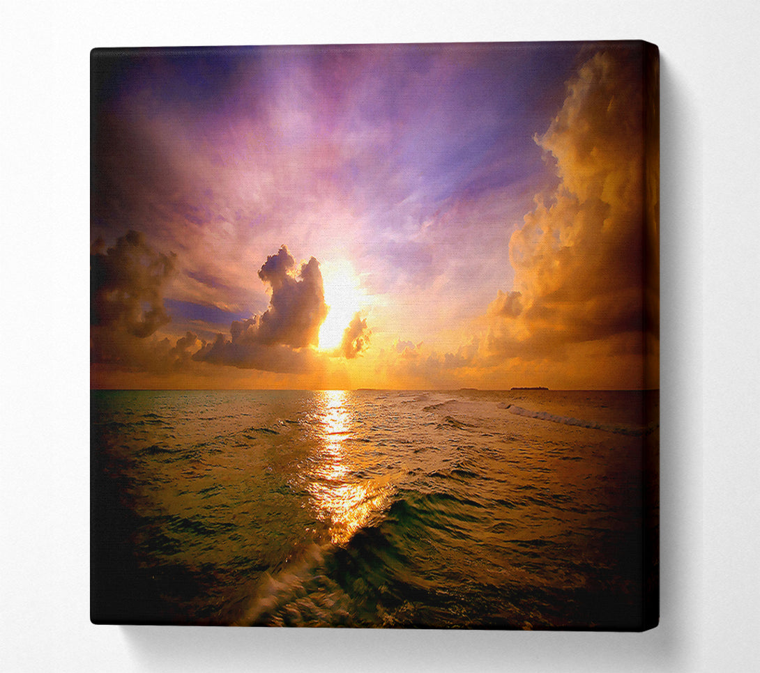 A Canvas Print of Maldivian Sunset Canvas Print
