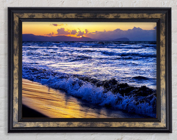 The Ocean Colours At Twilight Framed Print