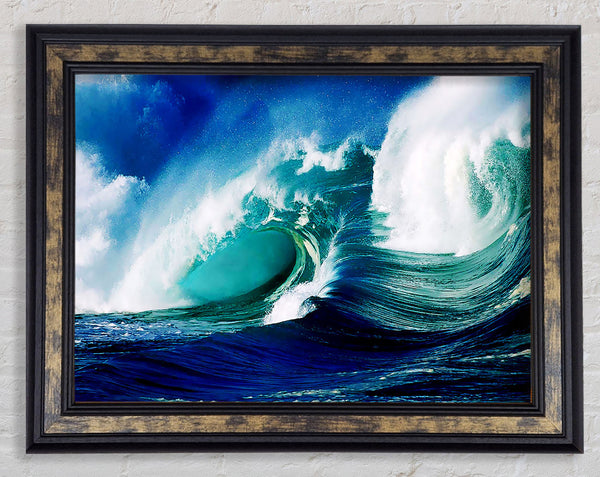 Crashing Ocean Waves Framed Print