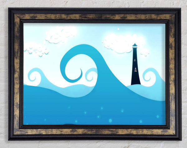 Blue Waves Framed Print