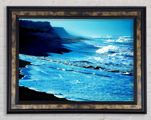 Blue Waves Delight Framed Print