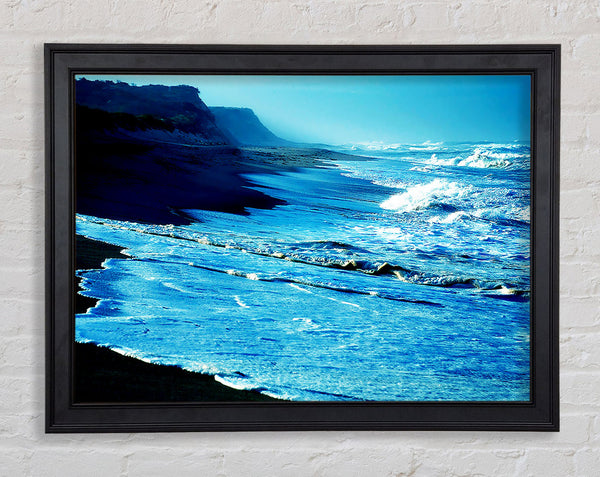 Blue Waves Delight Framed Print