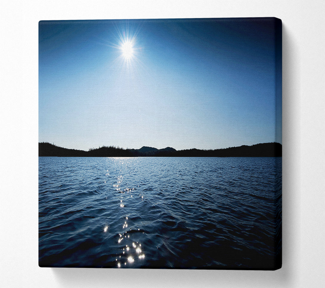 A Canvas Print of Blue Ocean Sun Canvas Art