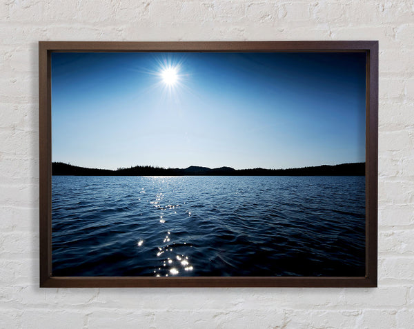 Blue Ocean Sun Framed Print