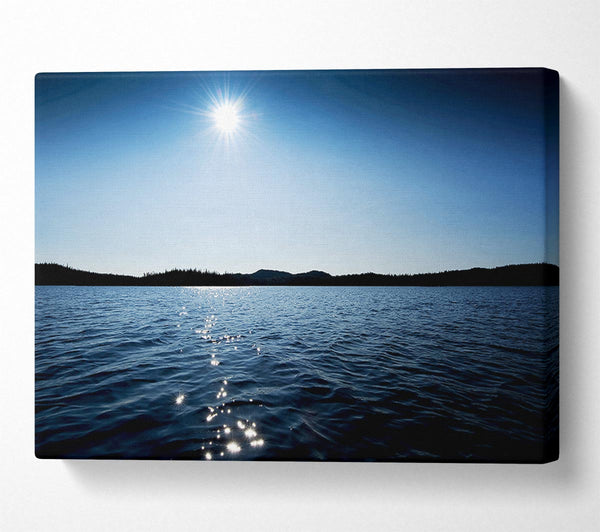  A Canvas Print of Blue Ocean Sun Canvas Art