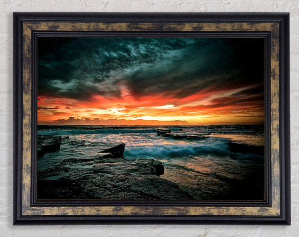 Just After The Storm At Sea Framed Print
