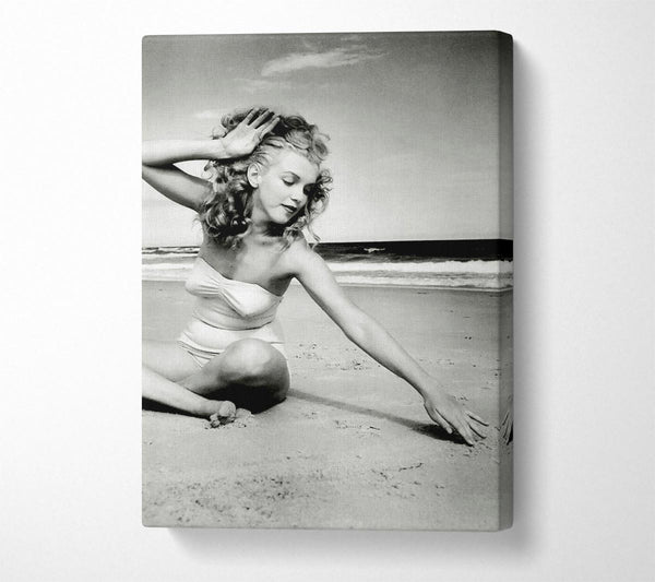  A Canvas Print of Rita Heyworth B n W Canvas Art