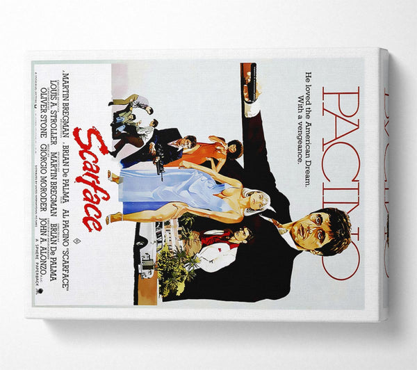  A Canvas Print of Al Pacino Scarface Canvas Print