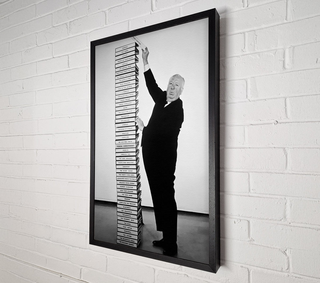  A Canvas Print of Alfred Hitchcock Library Of Films Canvas Art