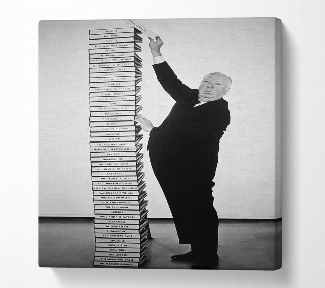 A Canvas Print of Alfred Hitchcock Library Of Films Canvas Art