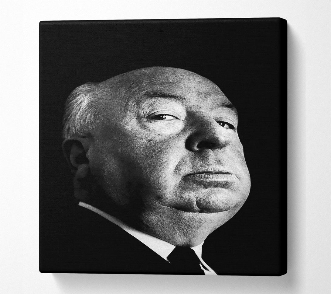  A Canvas Print of Alfred Hitchcock Portrait Canvas Wall Art