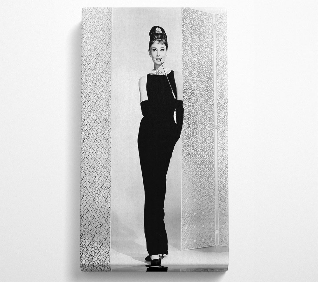  A Canvas Print of Audrey Hepburn Black Dress Canvas Print