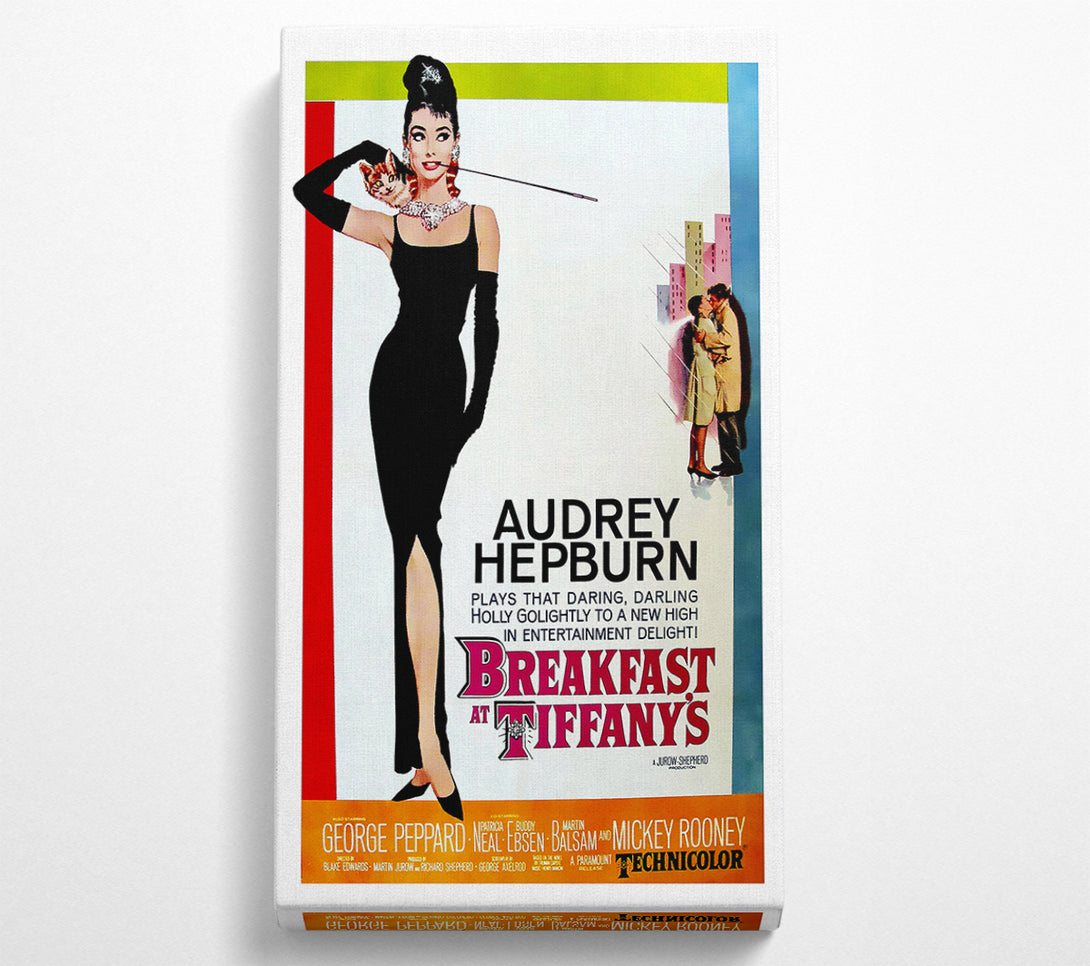  A Canvas Print of Audrey Hepburn Breakfast At Tiffanys Poster Canvas Wall Art