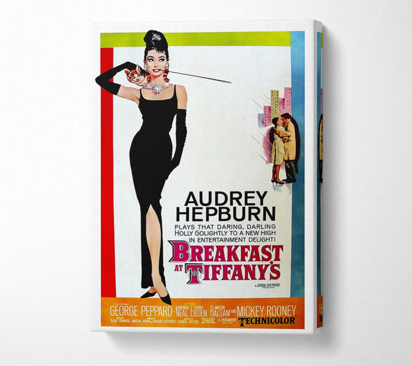  A Canvas Print of Audrey Hepburn Breakfast At Tiffanys Poster Canvas Wall Art