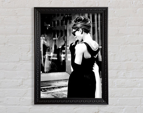 Audrey Hepburn Window Delight Framed Print