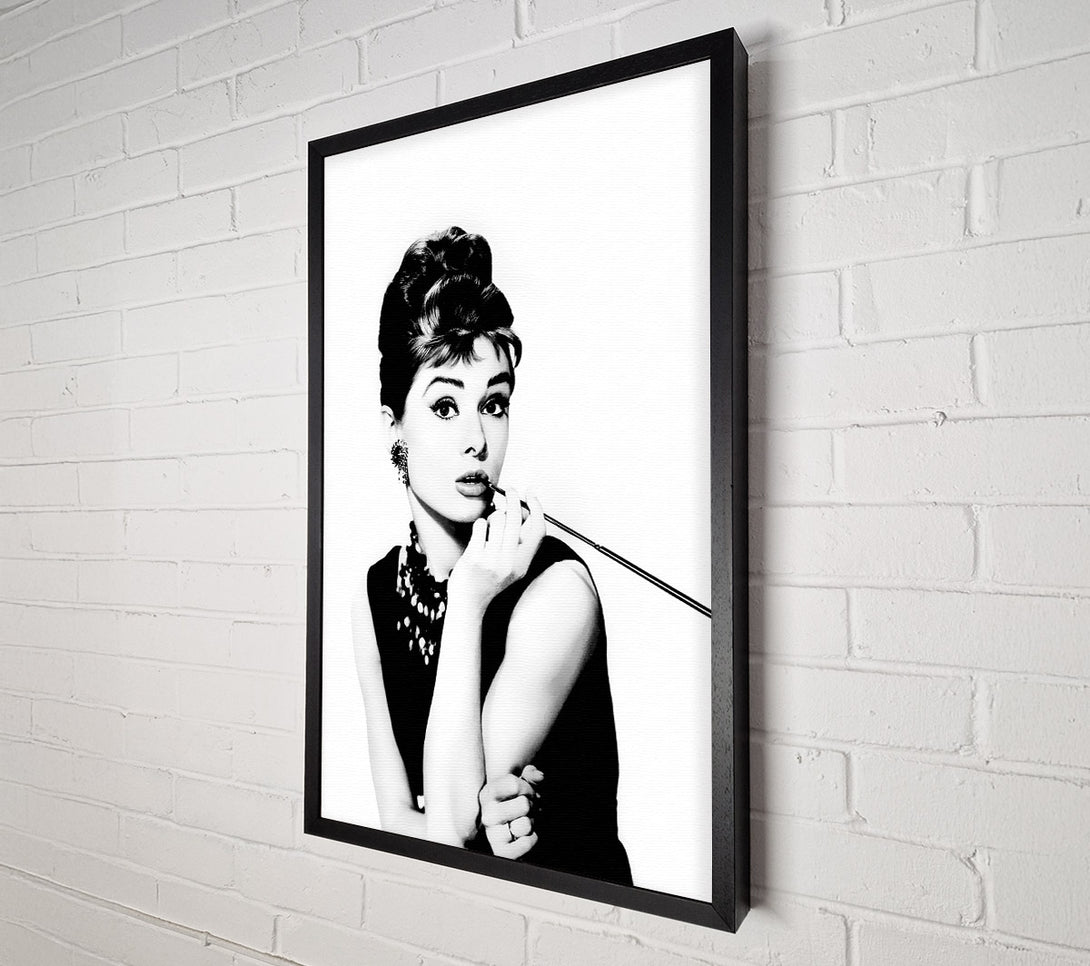  A Canvas Print of Audrey Hepburn Cigarette Canvas Art
